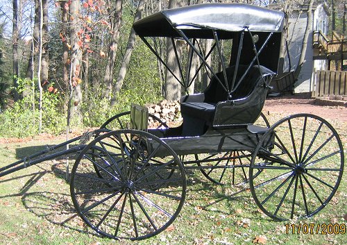 Restored antique doctor's buggy