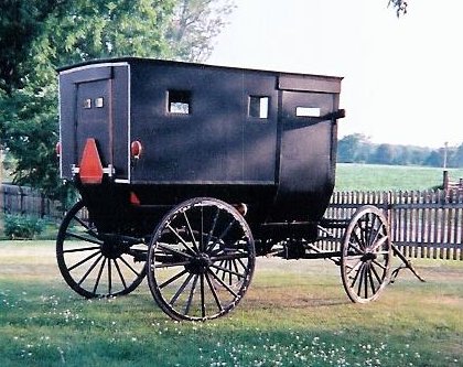 Amish Family Storm Buggy
